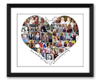 heart photo collage etsy