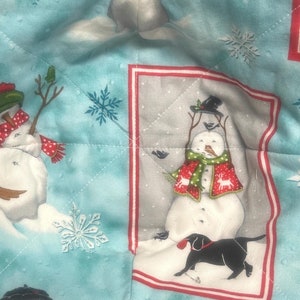 Snowman Black Lab Soup Cozy, 100% Cotton Microwave Bowl Cozy