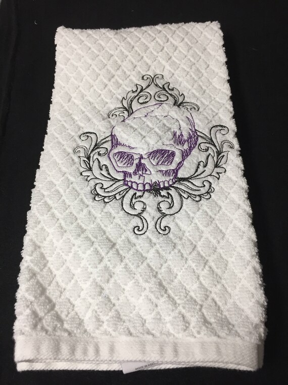 Skull Kitchen Towel Etsy