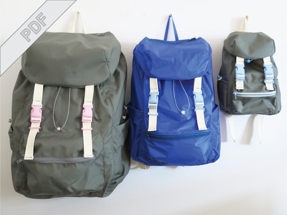Sewing tutorial with pattern for backpack No. 2 in 3 sizes for | Etsy