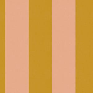 Simple wide stripe Wallpaper - Saffron + Pink