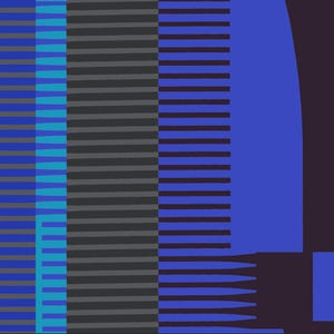 Combed stripe Wallpaper - Ultramarine blue