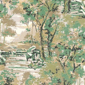Carta da parati Forest Glade - Verde + fard