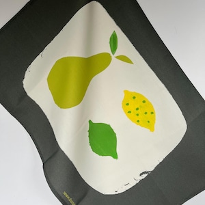 Pear + Lime Tea towel -  Graphite