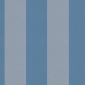 Carta da parati semplice a righe larghe - Denim lavato