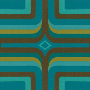 1970s Retro wallpaper, Turquoise