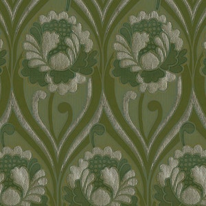 1970s Vintage floral wallpaper - Olive