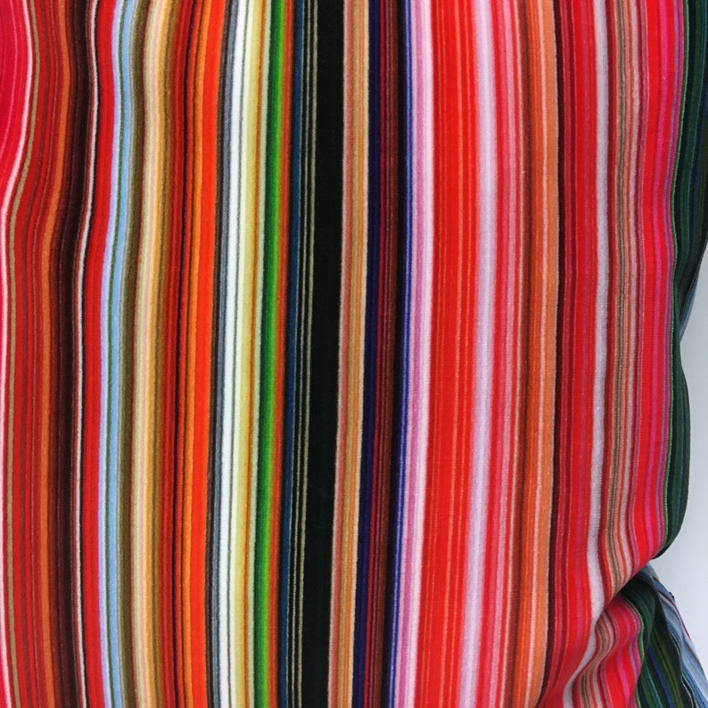 Velvet Multi Coloured Fine Striped Bolster Cushion image 5