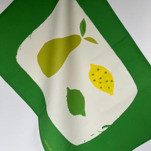 Pear + Lime Tea towel -  Emerald
