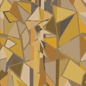 Papier peint mural géométrique - Ocre