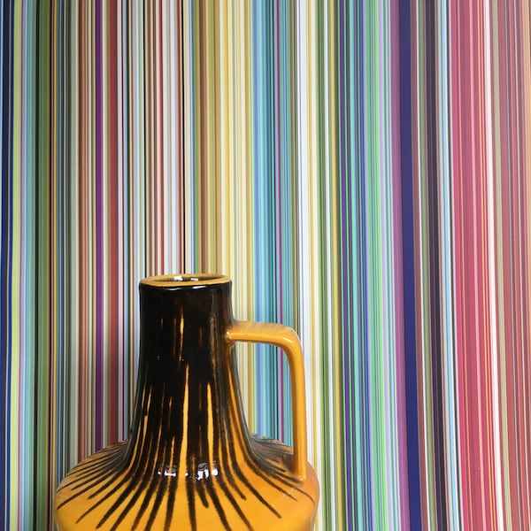 Fine Striped Wallpaper - Cherry