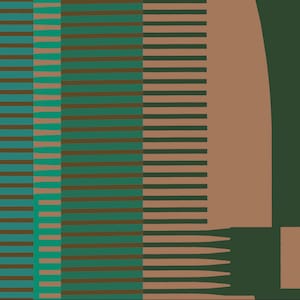 Combed stripe Wallpaper - Green
