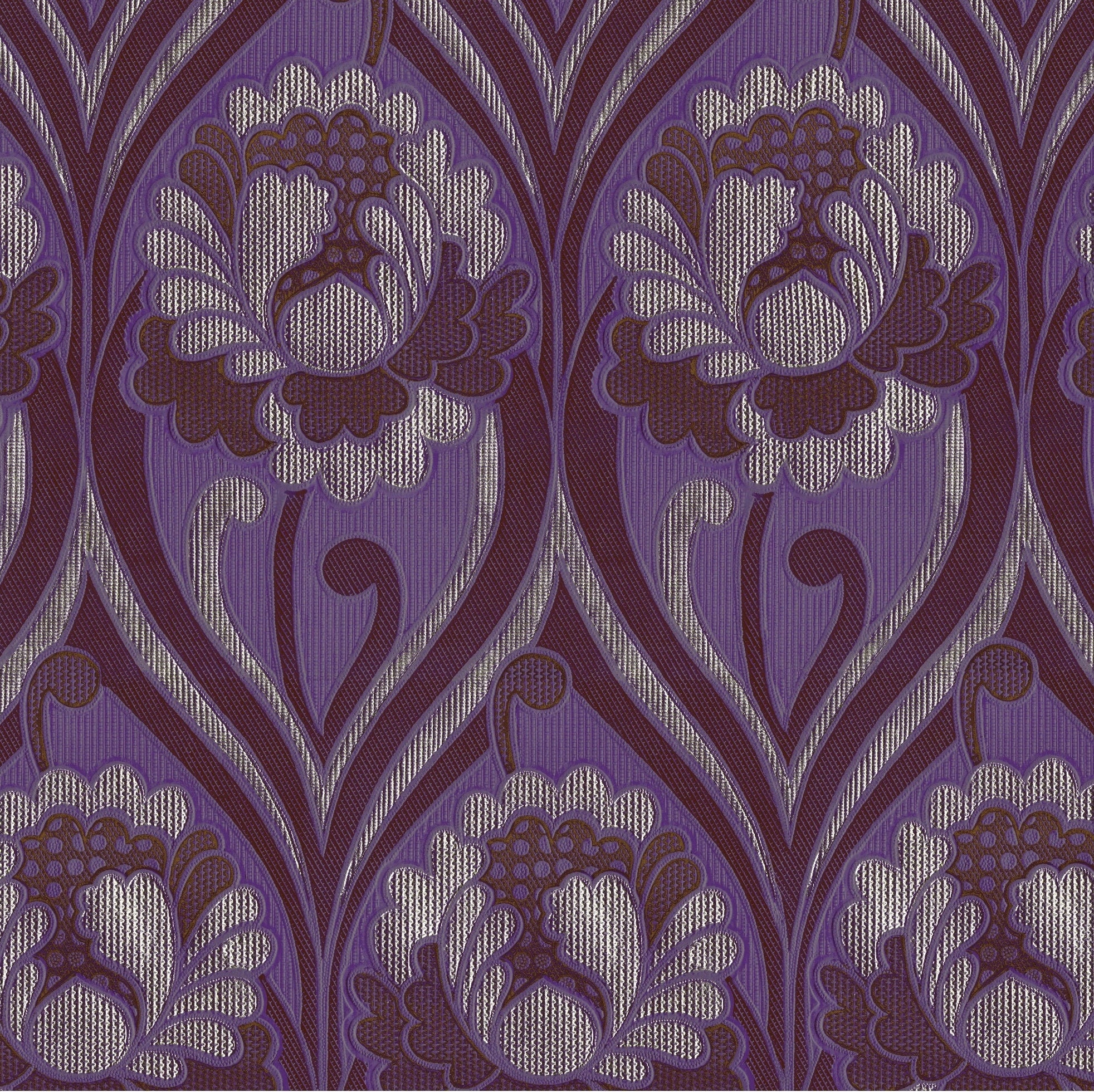 1970s Vintage Floral Wallpaper - Purple - Etsy