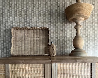 Papel pintado de caña tejida natural: decoración de paredes texturizada