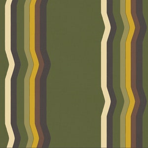 Retro Stripe Wallpaper - Olive