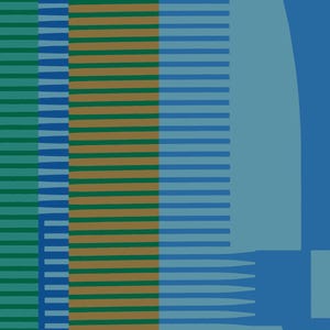 Combed stripe Wallpaper - Cornflower blue