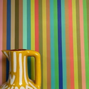 Carta da parati a righe larghe 2 cm - Multi bright