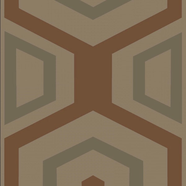 Polygon Wallpaper - Taupe + mocha