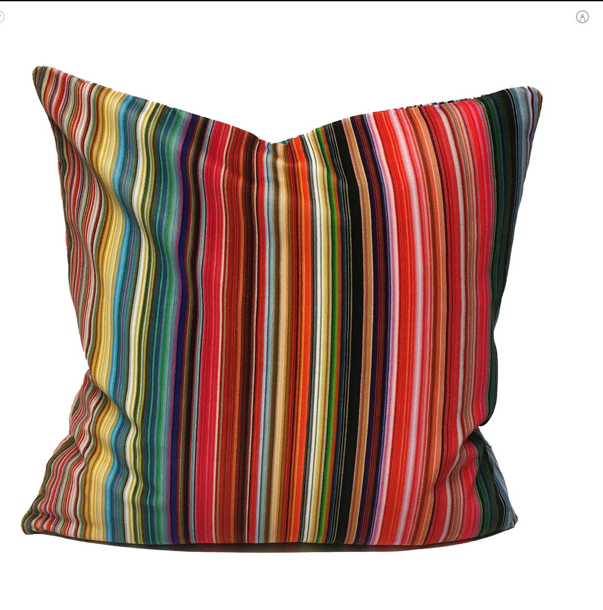 Brightly coloured top cushions and throws