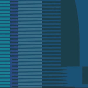 Combed stripe Wallpaper - Denim blue