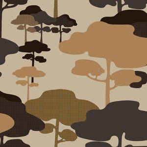 Carta da parati Cloud Tree - Crema + Ecru