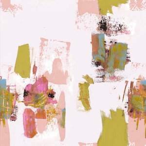 Carta da parati pittorica astratta - Blush