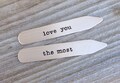 custom Hand stamped bronze collar stays 8 year anniversary wedding gift for him