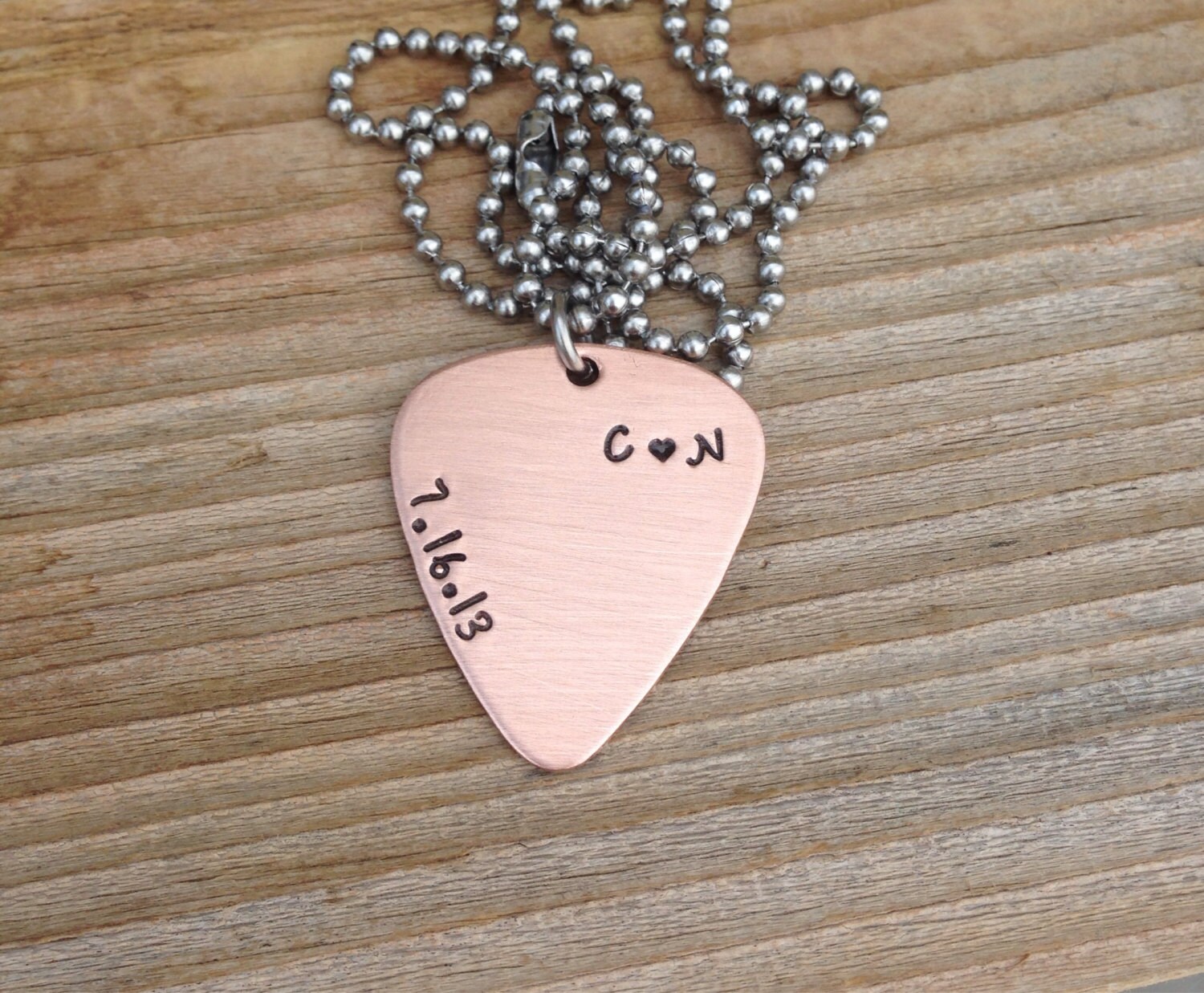 Custom guitar online pick necklace
