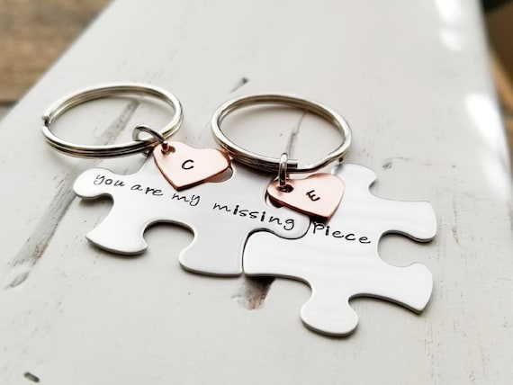 Bridesmaids Family Wedding Family Puzzle Piece 1070 Accessoires Sleutelhangers & Keycords Sleutelhangers Better When We're Together Puzzle Piece Key Chain Set of 4- Engraved Group Gift 