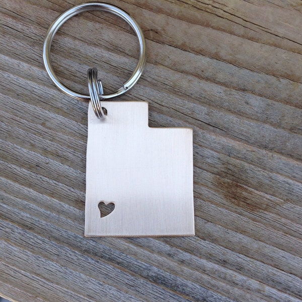 State keychain Utah keychain missionary gift , missionary keychain open heart Utah city keychain I heart utah going away present jewelry