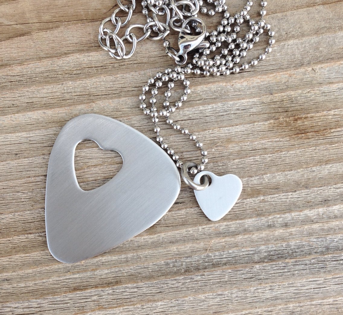 Guitar Pick and Necklace Set Stainless Steel Gift for Him and Etsy