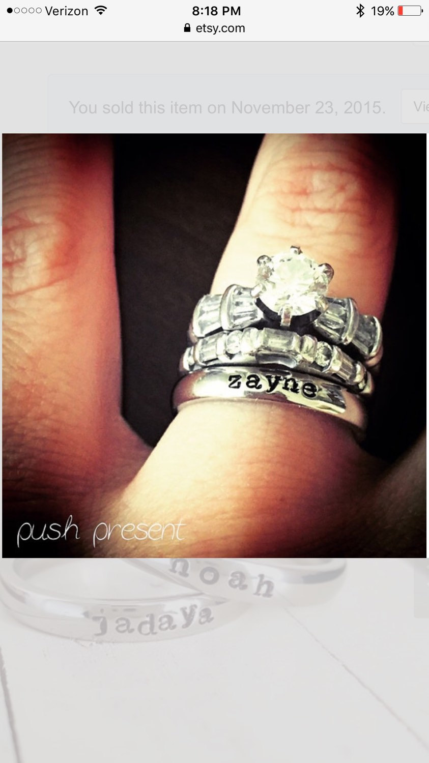 Stacking Ring Name Ring 3 Mm Hand Stamped Ring Stackable | Etsy