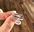 Name Ring, Stackable Name ring, Personalized custom name ring, Tiny 2mm stacking ring, Stainless Steel mothers ring hypoallergenic