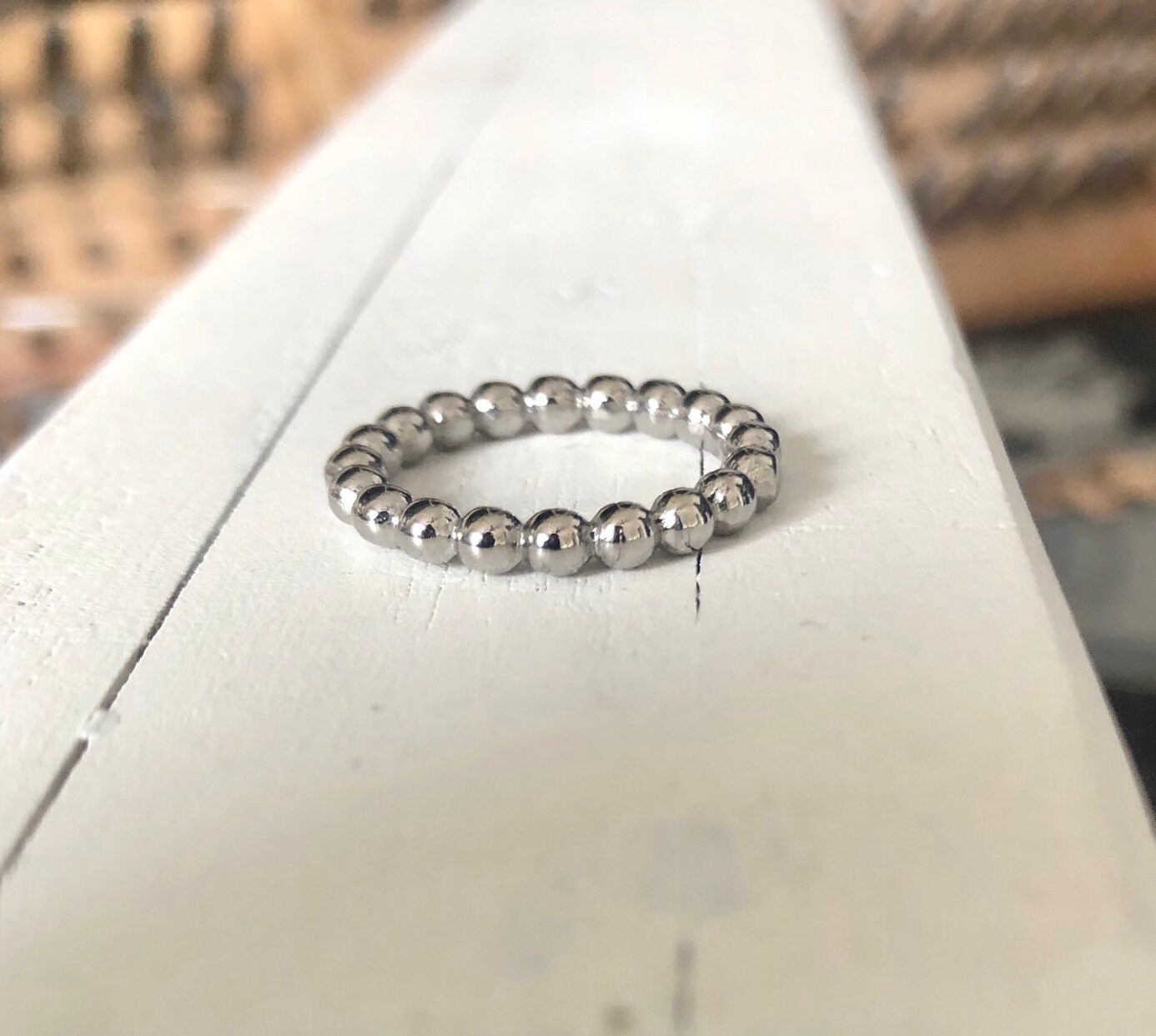 Stackable name sale rings with spacers