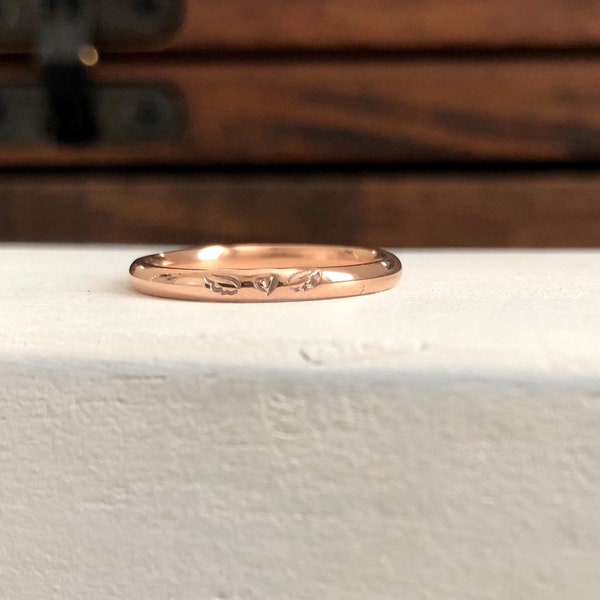 Miscarriage Angel wing ring 2mm Rose Gold Plated Stainless Steel Stacking Ring Hand Stamped ring angel wing name ring mothers ring