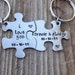 Puzzle Piece Keychain Missing Piece To My Heart By TesoroJewelry