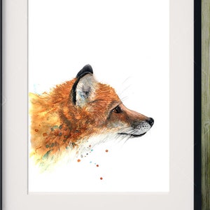 Illustration of a fox and a bee an impression on paper drawing, mixed techniques paint, pastels, pencils ... Of animal paint. image 7