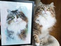 Personalized animal portrait from photo. product logo
