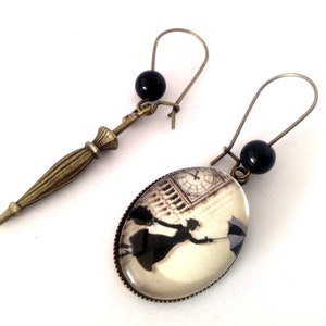 Asymmetrical earrings: Mary Poppins image 1