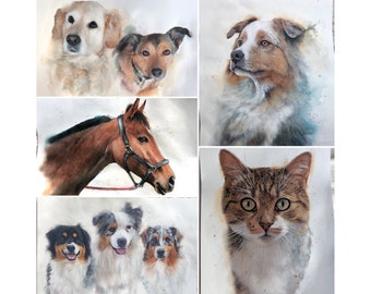 Personalized animal portrait from photo.