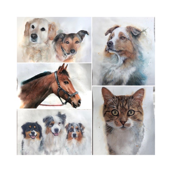 Personalized animal portrait from photo.