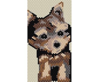 Peyote Bracelet Patterns, Beading Instructions, Yorkie peyote bracelet, Bead Patterns, Beadwork Pattern, Peyote Stitch patterns, dog pattern