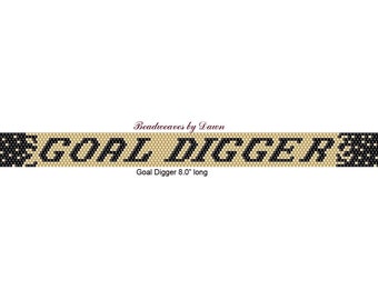 Goal Digger Armband, Peyote Armband Patronen, Kralen Instructies, Kralen Patronen, Kralenpatronen, Peyote Steekpatronen