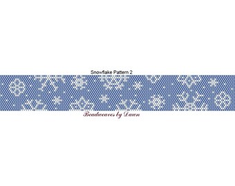 Snowflake Peyote Pattern, Winter Peyote Pattern, Peyote Bracelet Pattern, Peyote Pattern, Beading Pattern, Peyote Stitch, Holiday jewelry