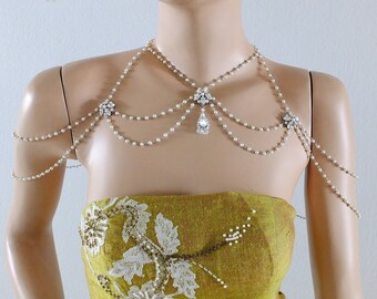 Collar de hombros Swarovski Bridal para boda, dama de honor, bailes de graduación, fiestas, cóctel, noche, todos los días y ocasiones especiales. Estilo #003