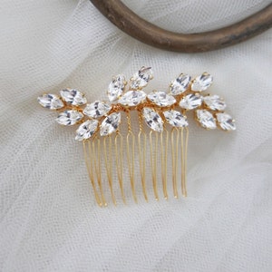Swarovski Bridal Hair Comb - All Clear Crystal Statement Hair Comb for weddings, bridal, proms. Style #18-12