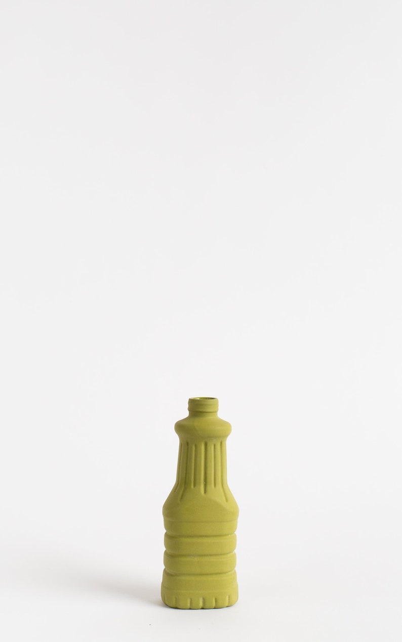 jarrón botella de porcelana verde musgo 22 imagen 3