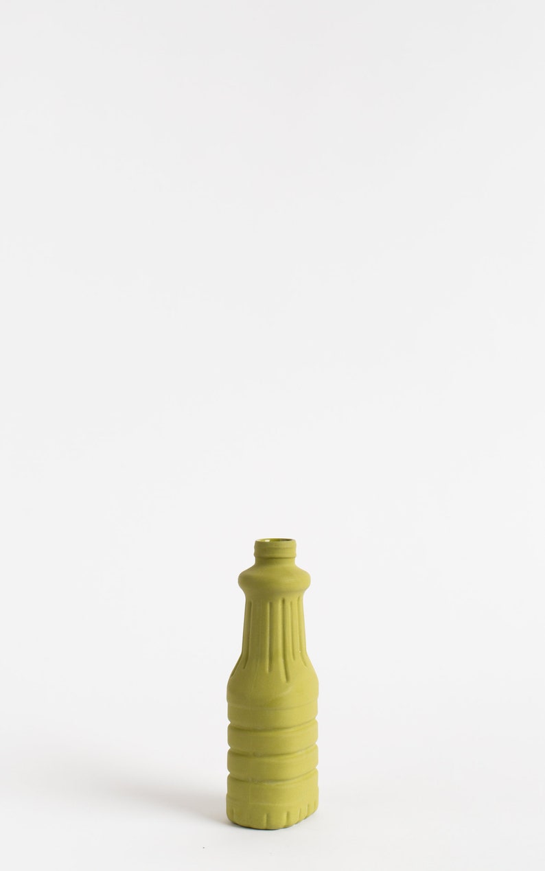 jarrón botella de porcelana verde musgo 22 imagen 5