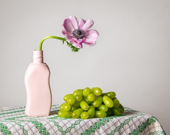 powder pink porcelain bottle vase #12