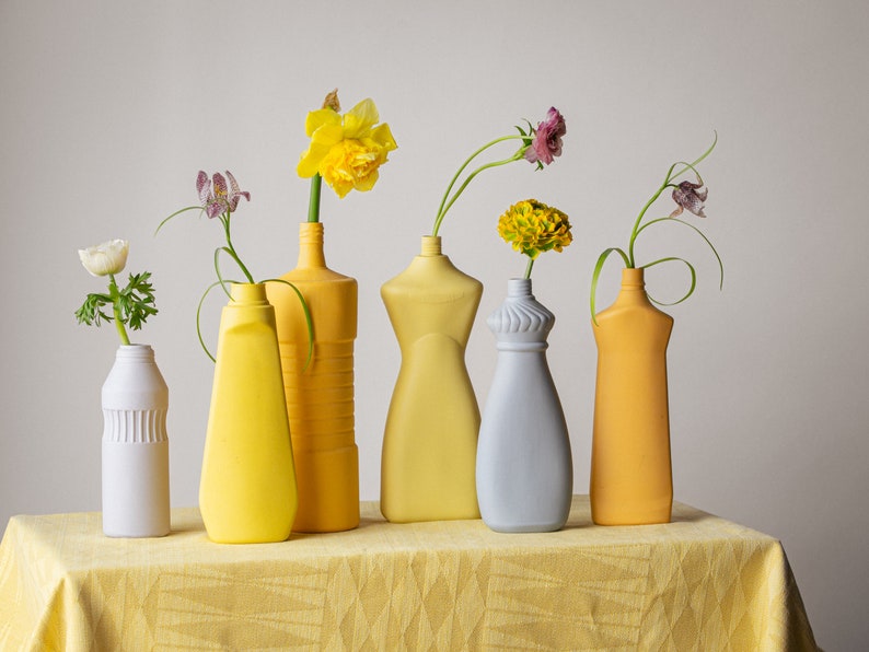 Yellow porcelain vase 5 image 8